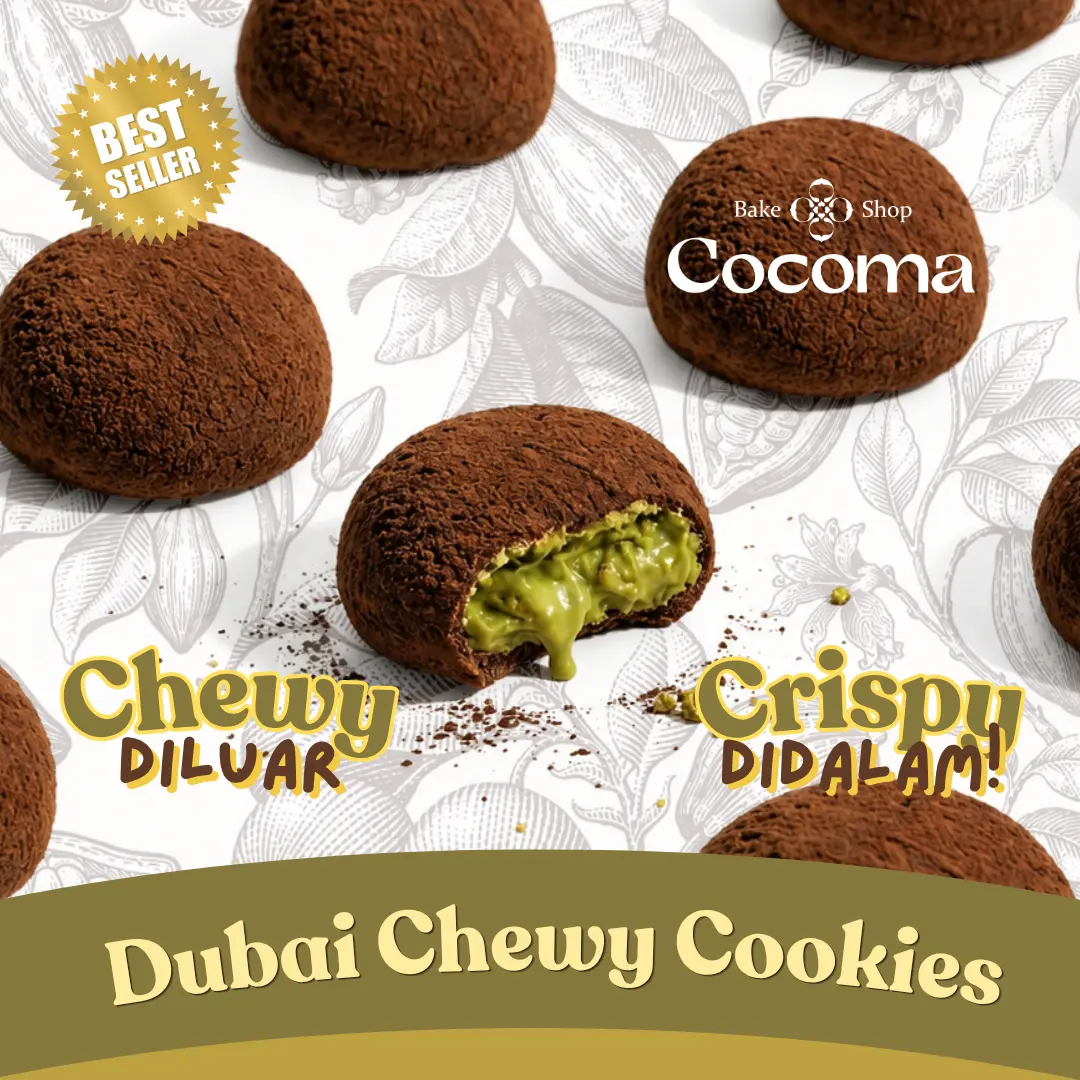 Cocoma Dubai Chewy Cookie Marshmallow Full Kunafa Pistachio - Cocoma Bites