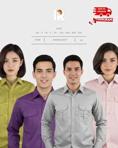 BAJU PDL/ PDH Polos Panjang Pria Wanita, Lapangan/ Outdoor/ Operator/ Mekanik, Kemeja Formal Warna Olive Green, Ungu Muda, Abu Muda, Pink Baby - Rhons Vendor Solo BAJU PDL/ PDH Polos Panjang Pria Wanita, Lapangan/ Outdoor/ Operator/ Mekanik, Kemeja Formal Warna Olive Green, Ungu Muda, Abu Muda, Pink Baby - Rhons Vendor Solo