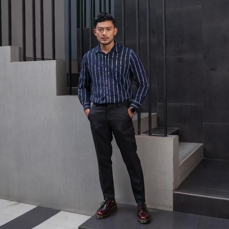 ￼STARLINE Celana Formal Pria Slim Fit / Celana Bahan 3
