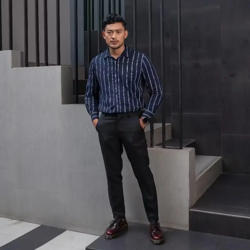 ￼STARLINE Celana Formal Pria Slim Fit / Celana Bahan 3