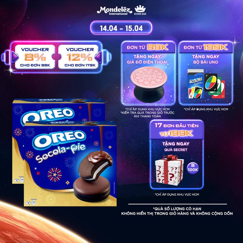 Bánh OREO Pie Vị Vani, Combo 2 Hộp x 336g