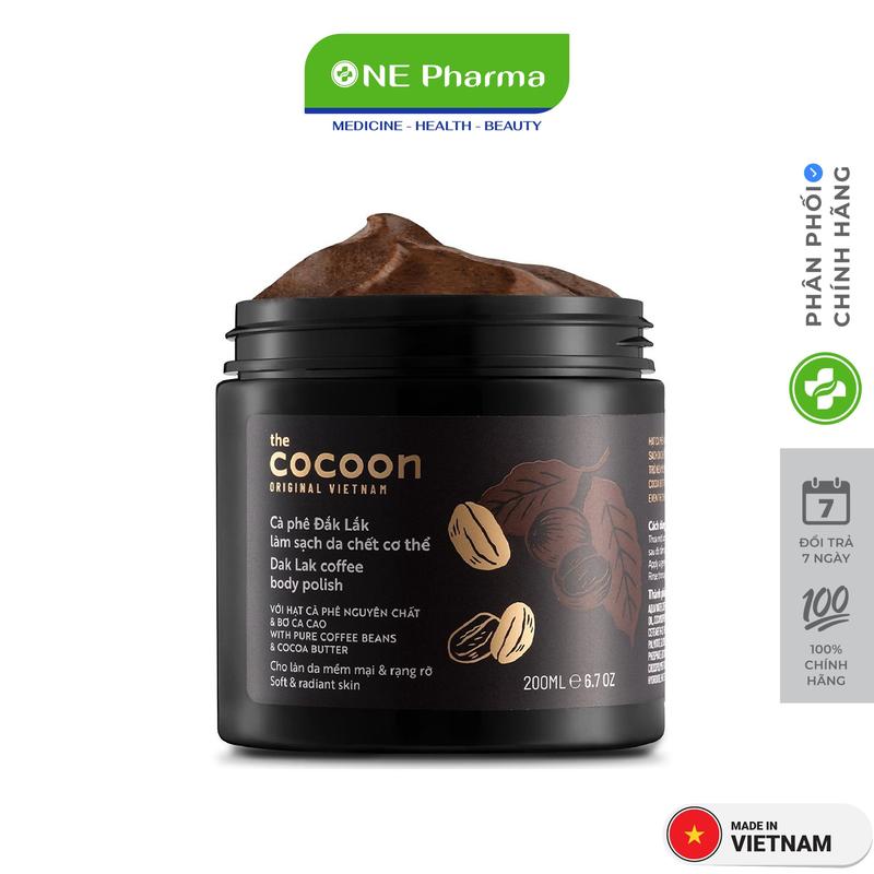  Tẩy Tế Bào Chết Body COCOON Cafe Đắc Lắc - COCOON Dak Lak Coffee Body Polish 200ml 