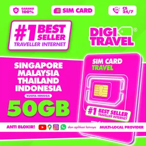 SIM Card Singapore Malaysia Thailand Indonesia Kuota Besar Data Internet Roaming | DIGITRAVEL SIM Card Singapore Malaysia Thailand Indonesia Kuota Besar