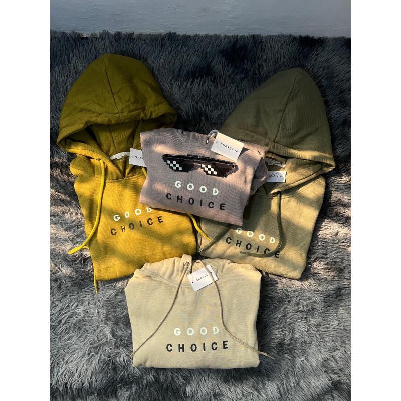 JAKET SWEATER HOODIE JUMPER GOOD CHOICE X MENYALA PRIA WANITA COUPLE ANAK OVERSIZE JUMBO M-XXL 2