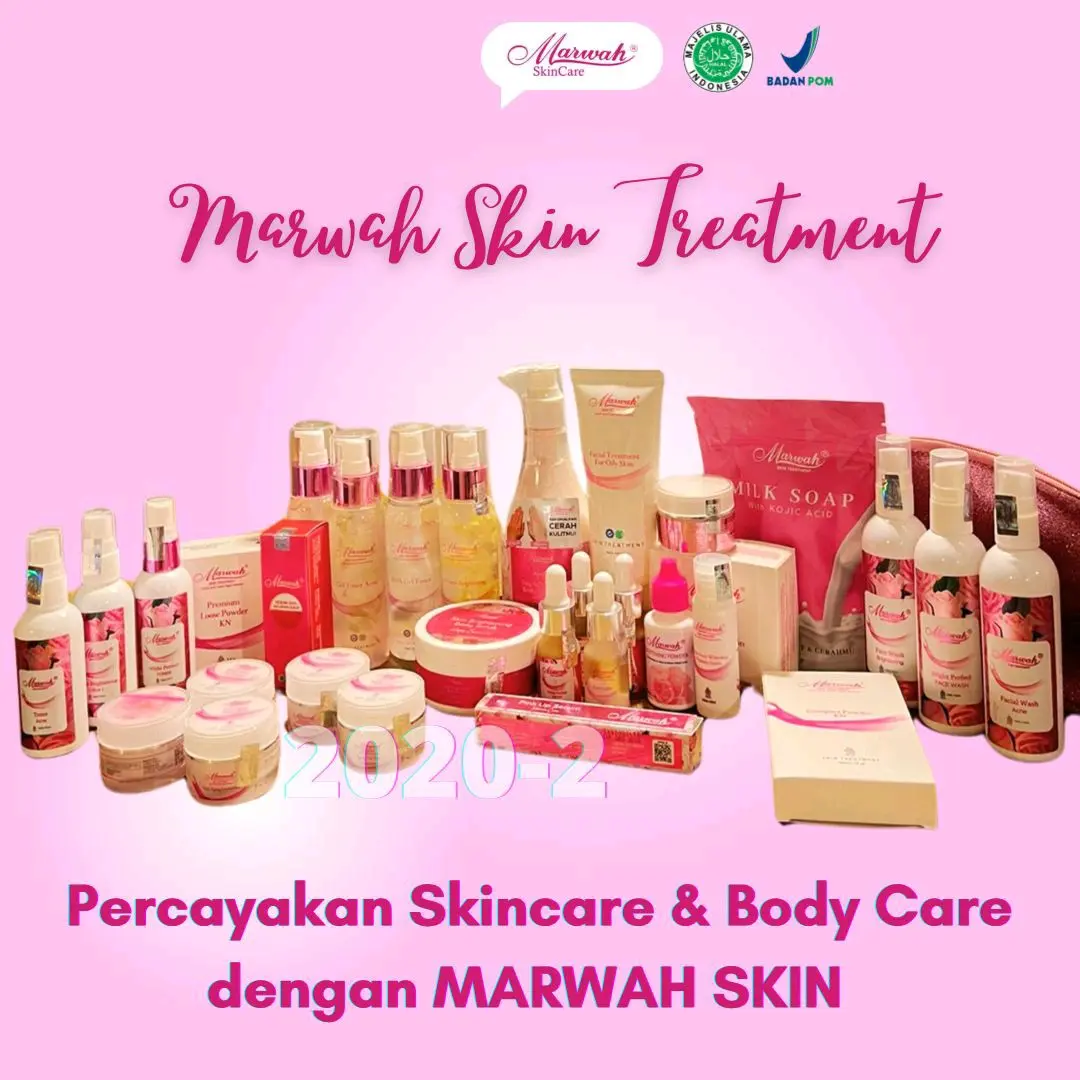 SEMUA PAKET MARWAH SKINCARE MENCERAHKAN WAJAH GROSIR AGEN