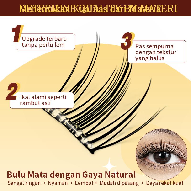 HOHOISYOU Bulu Mata Palsu Tanpa Lem (90PCS) - Koleksi Snowflake, 8-13MM Volume 3D Alami, Dapat Digunakan Ulang, Sempurna untuk Pemula! - Extension, Cleansing Eyelash