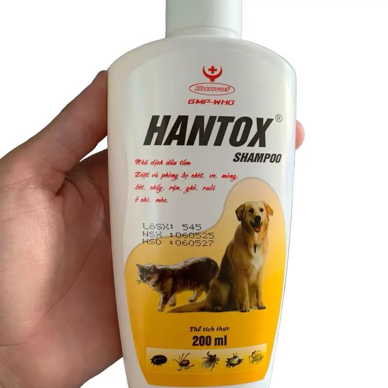 Sữa tắm chó, mèo phòng và diệt ve, rận, bò chét Hantox Shampoo 200ml xịt chống