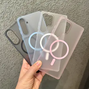 CrashStar Magsafe Matte Translucent Ultra Thin Hard Shockproof Phone Case For Samsung S26 S25 S24 FE S23 S22 S21 Note 20 Ultra A57 A56 A55 A54 A37 A36 A35 A34 A17 A16 A15 A14 A06 A05S 5G Magnetic Wireless Charging Frosted Anti-fingerprint Phone Cover