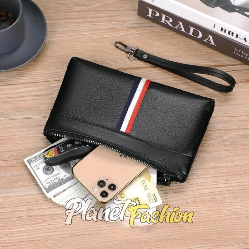 Handbag Clutch Kulit PU-Dompet Genggam Tangan Pria Wanita Model Monza Lotus 1