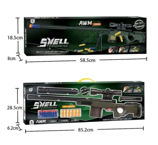 Product Introduction of Tmtkids - Mainan Anak Pistol AWM Tembakan Peluru Lunak - Tembakan Pistol Nerf AWM Spons Mainan Anak- Tembakan pistol Nerf AWM kids Toys 7