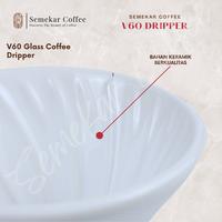 Gambar Dripper V60 kopi ceramic keramik Coffee manual penyaring brew filter - Hitam, v60 - 01 dari Semekar Coffee Kota Tangerang Selatan 5 Tokopedia
