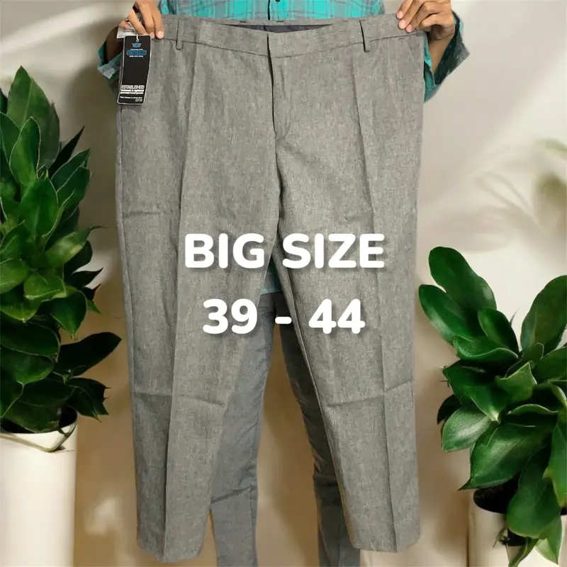 SEKAWANES | Celana Dasar Pria Big Size Celana Formal Jumbo Bahan Wool High Quality Semi Kantor Hitam Dewasa Panjang Santai Kerja Casual Nyaman 1