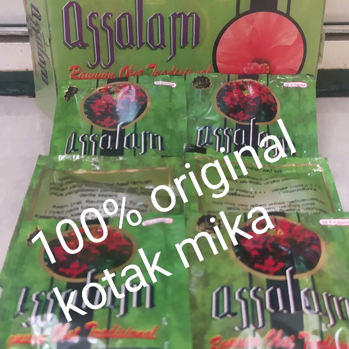 ASSALAM kapsul asam urat pegalinu, 1 kotak isi 12 sachet @4kapsul