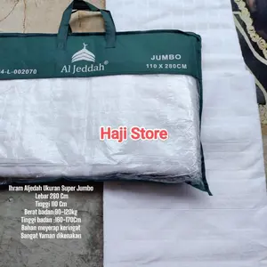 Kain Ihram Pria Ukuran Jumbo Dan Super Jumbo Merk Al Jeddah Premium