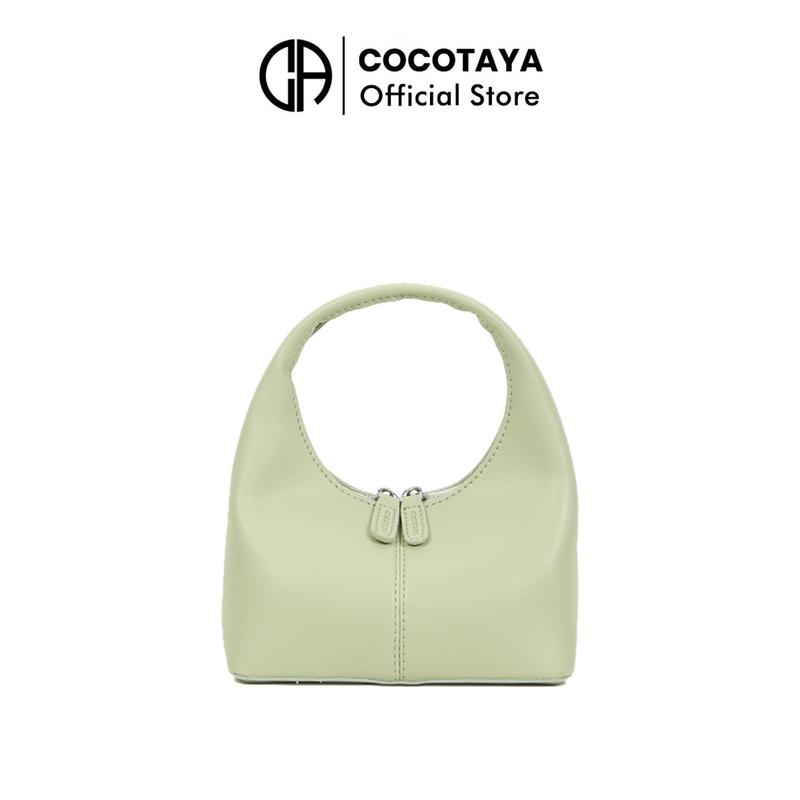 【Cocotaya Ciel Bag Túi xách da PU màu trơn mới, túi nữ dễ phối đồ sành điệu và đơn giản Bag