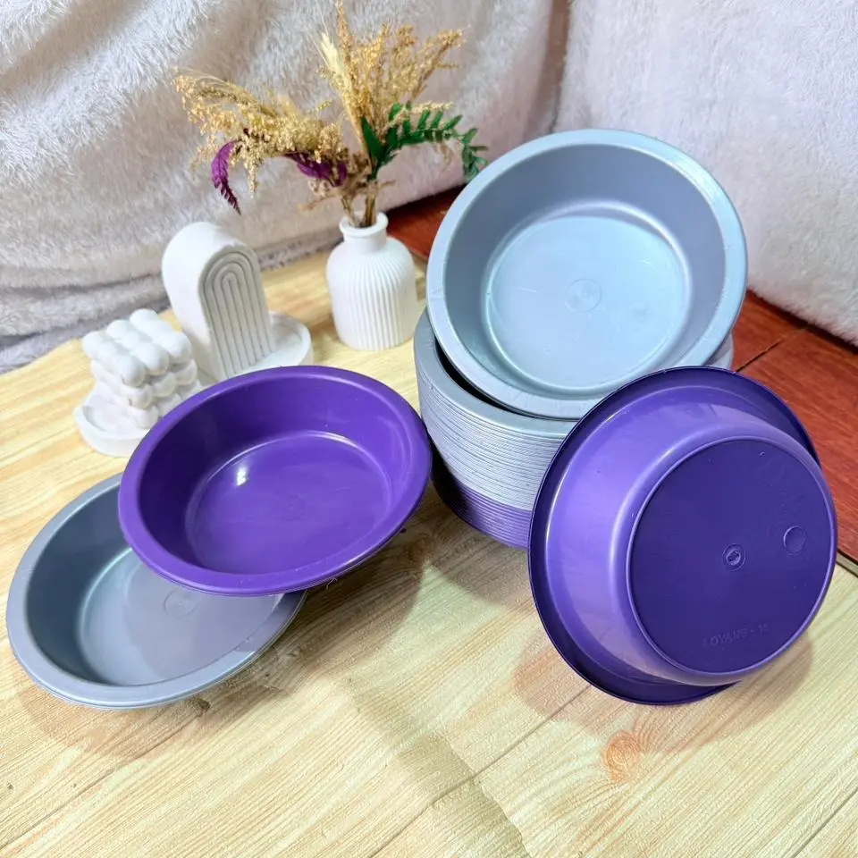 LOYANG 16 SILVER - LOYANG SAJEN BALI UKURAN 16 - LOYANG SAJEN/BOKOR PLASTIK - LOYANG BULAT PLASTIK TEBAL