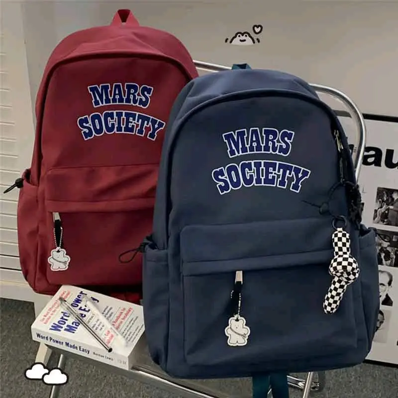 Ransel Mars Society Style Korea Import Anak Sekolah SD SMP SMA untuk Wanita kuliah Fashion tas gendong ransel  cowok 2