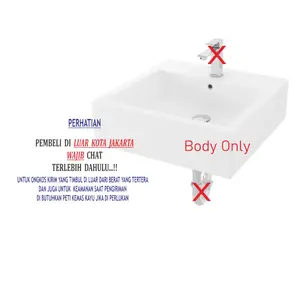 Wastafel TOTO LW640NCJT BODY ONLY Wall Hung Lavatory 1 Tap Hole Available: 3 Tap Holes