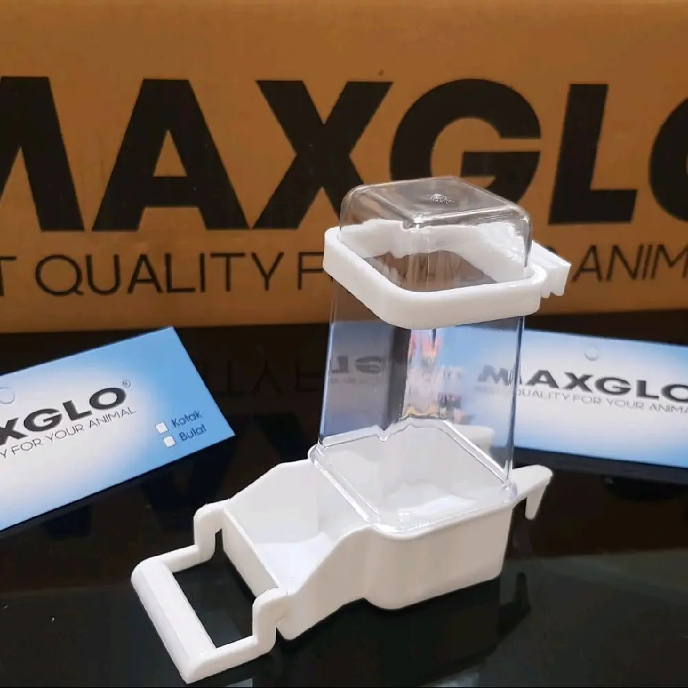 Dispenser maxglo pakan maxglo 75 ml bening tempat makan maxglo (1 pcs dispenser)