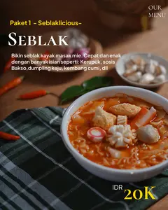 SEBLAK PAKET 1: SEBLAKLICIOUS. By Toko gendis . TANPA PENGAWET DAN HALAL
