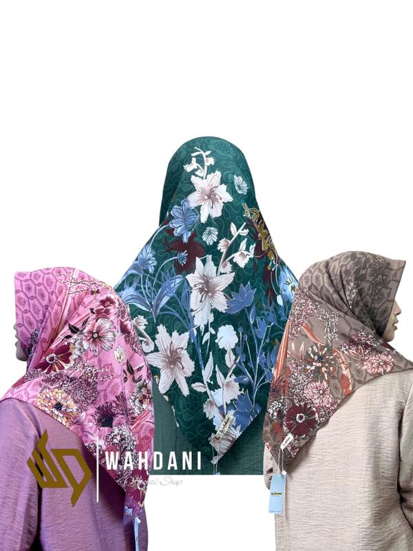 HIJAB SEGIEMPAT VOAL  MOTIF TERBARU KEKINIAN 2