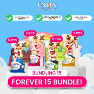 [PAKET - Choco Lovers 15-in-1 isi 15pcs]  ENON Chocolate With Popping Candy 15gr | Coklat Letupan Viral Halal | Snack Manis | Premium Chocolate