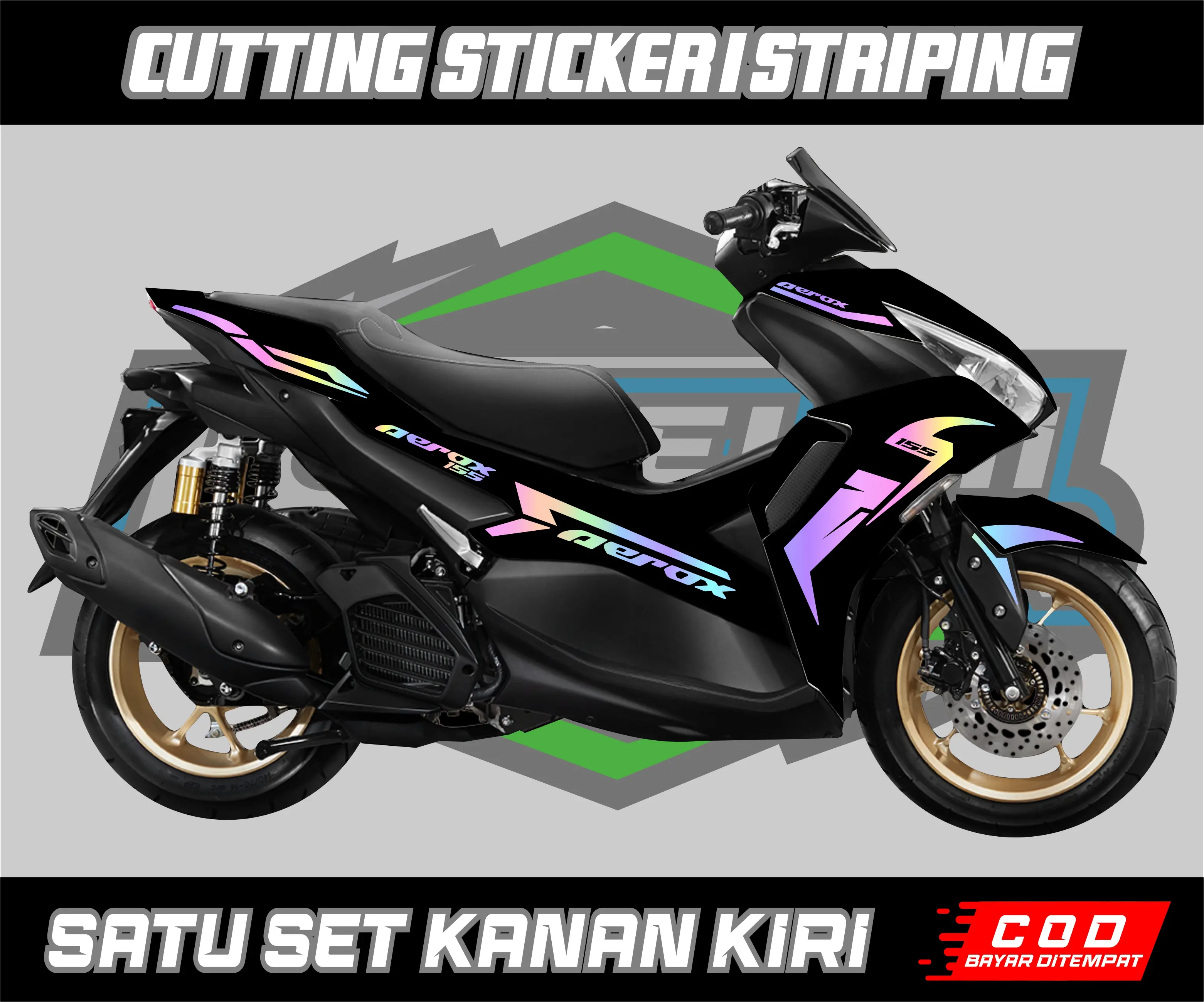 STRIPING CUTTING STICKER YAMAHA AEROX 155 ALL NEW LIS VARISI STIKER Motorcycle Motorcycle