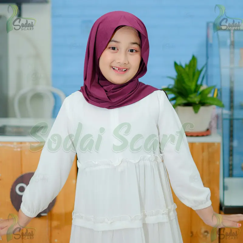 Pashmina Instan Inner Leher Anak Remaja 7-13 tahun Jersey Premium 5