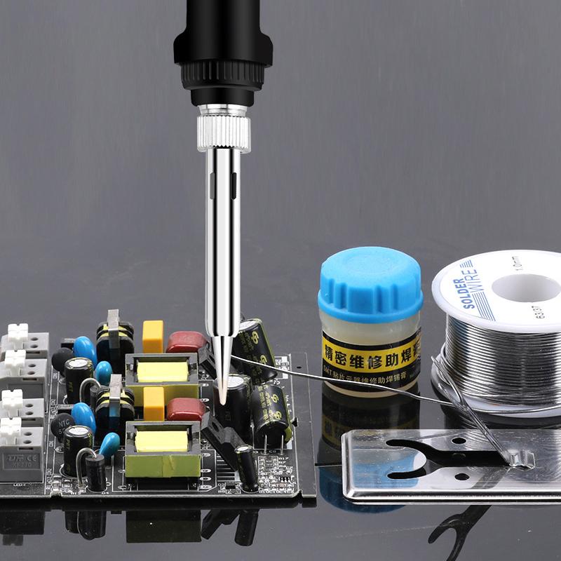 Bàn hàn Điện Có Thể Điều Chỉnh Nhiệt Độ, Hàng Mới Về, 220V Và 110V, 60W, Trạm hàn và hàn, Đầu bút chì nhiệt, Dụng cụ sửa chữa, Màu sắc: EU 220V 2