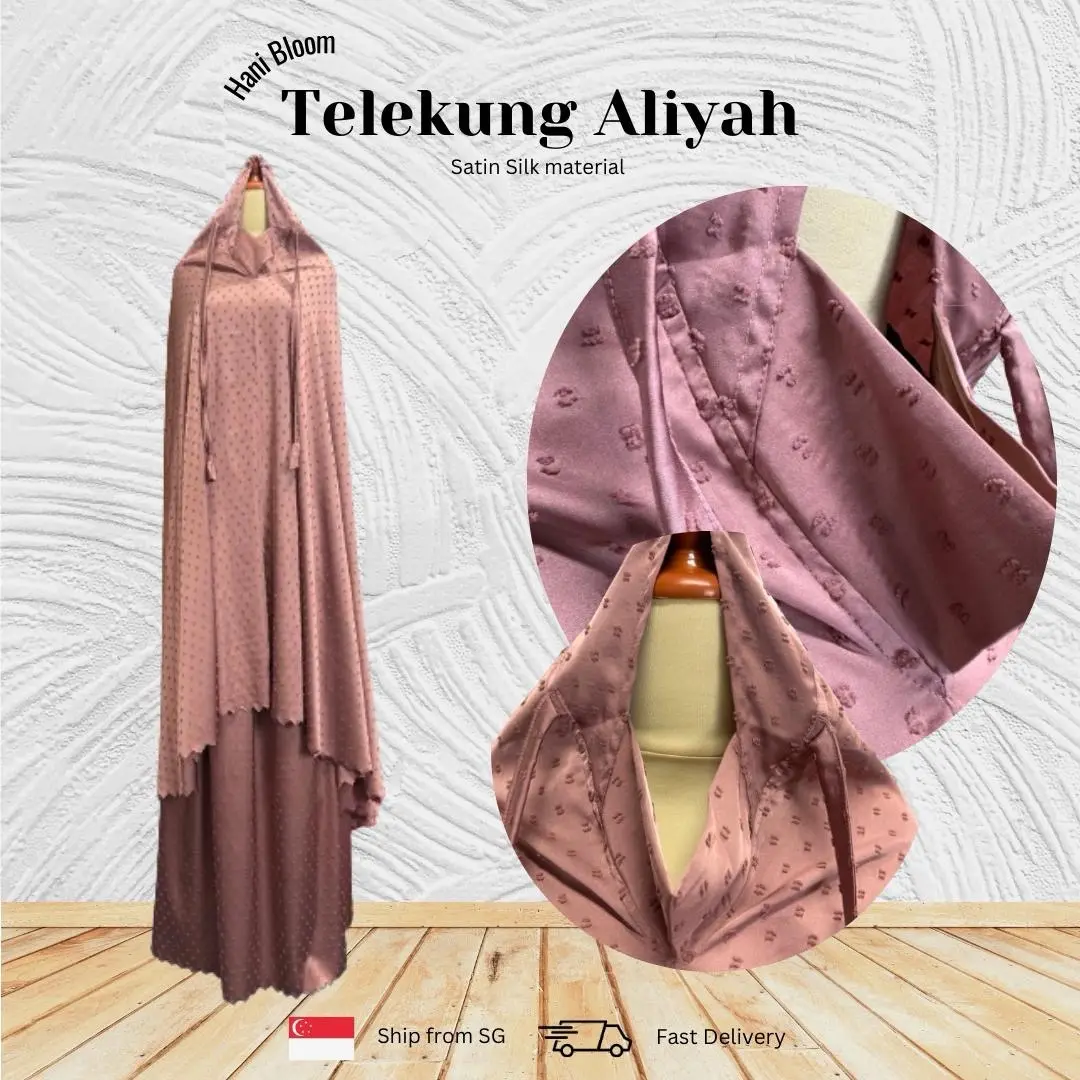 Telekung Aliyah Satin Silk Material