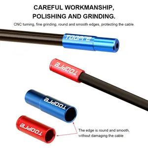 TOOPRE 10pcs/set 4mm/5mm Bicycle Cables End Cap Aluminum Alloy MTB Road Bike Brake Shifter Cable Housing End Cap Wire Dust Cover