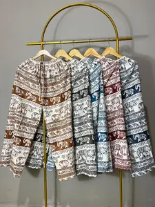 Celana Kulot motif Gajah 1 Unisex Bahan Rayon