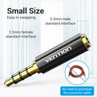Gambar Vention Jack Audio Aux 2.5mm Female to 3.5mm Male Adapter Converter - BFB dari Vention Flagship Kota Administrasi Jakarta Utara 3 Tokopedia