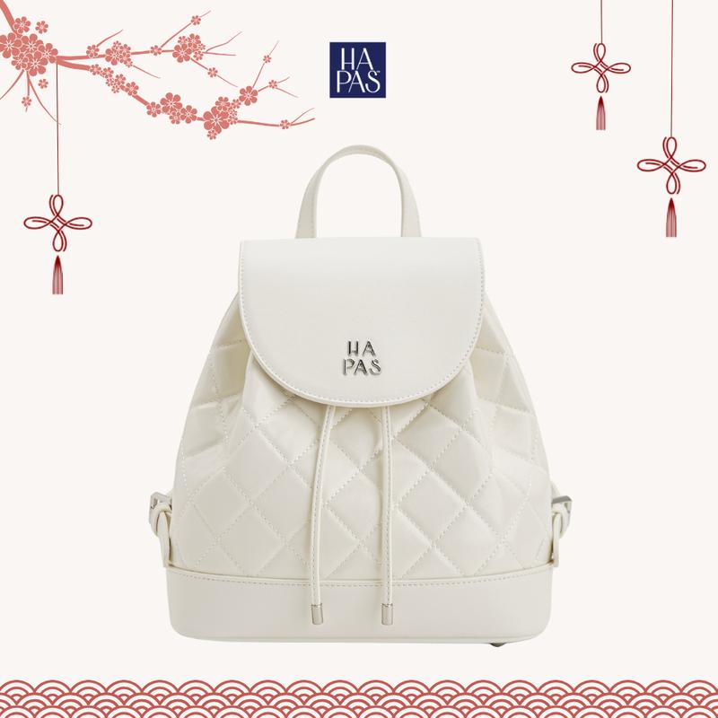  Balo Nắp Gập Ô Trám Nova Size 25 HAPAS - Chất Liệu Da Cao Cấp BL250685 