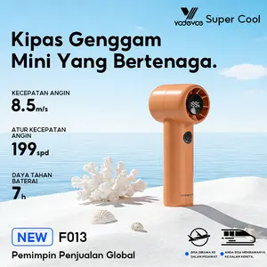 [BANG CADEL] Yodevoe F013 Kipas Angin Mini Portable 1500mAh 199 speed Tampilan Digital LCD Turbo Pendinginan Cepat Isi Ulang USB Led