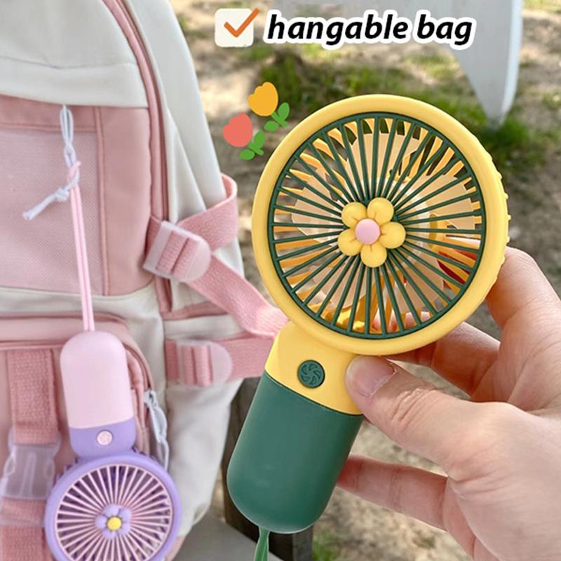 107 Home Kipas Lucu Bunga F17 Mini Portable Angin Kencang Tahan Lama 5