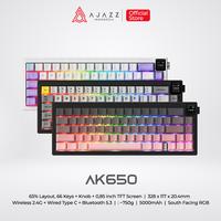 Gambar Ajazz AK650 Mechanical Keyboard Three Mode RGB with 0.85-inch TFT Color Screen and Knob Volume - THE FOG SEA, FLYING FISH SWITCH dari Ajazz Indonesia Kota Administrasi Jakarta Barat 1 Tokopedia
