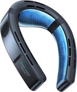 【2025モデル・最強冷感ネッククーラー】TORRAS COOLIFY Cyber ネッククーラー 冷却プレート 首掛け扇風機 ネックファン ペルチェ 首掛けファン AI搭載 熱中症対策 携帯扇風機 冬夏兼用 プレゼント 6000mAh 軽量 羽根なし 扇風機 ブラック