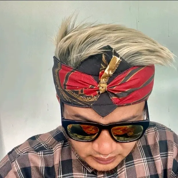 ikat Rambut palsu udeng bali bulu Korea