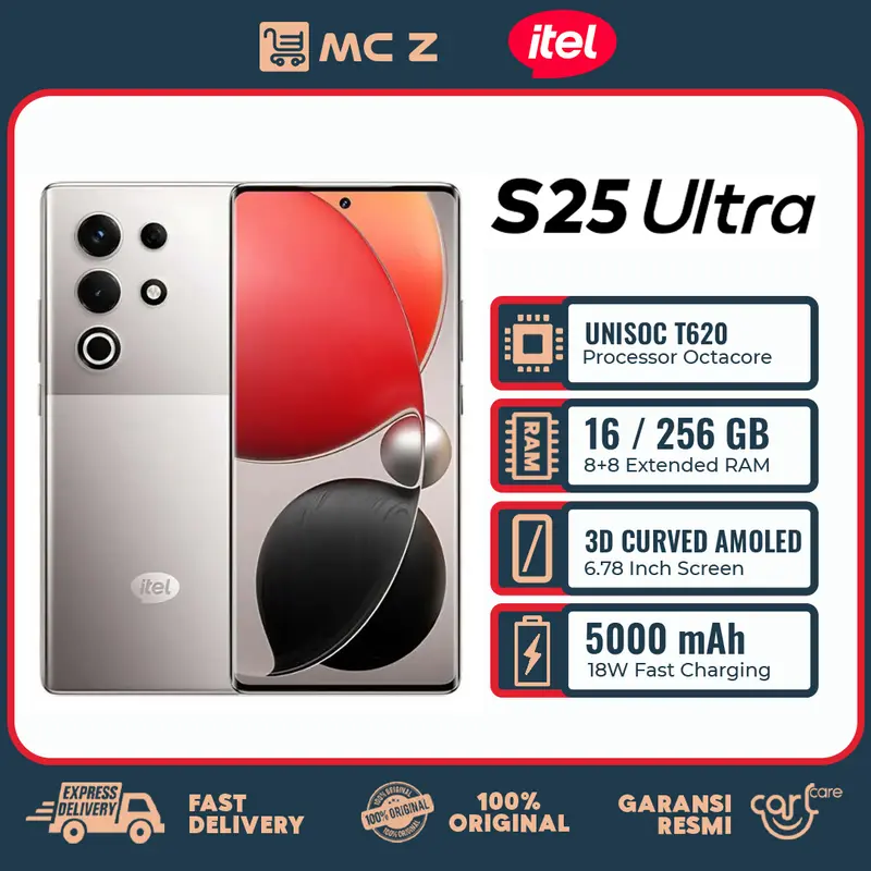 [SPESIAL AFDHAL YUSMAN] ITEL S25 ULTRA [8+8/256GB] GARANSI RESMI ITEL INDONESIA - IP64 - CORNING GORILLA GLASS 7i 1