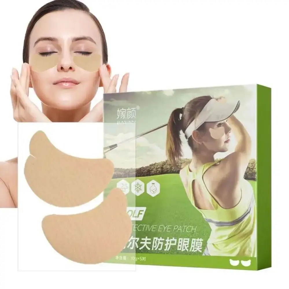Miếng Dán Mặt Chống Nắng Golf, Oceanin, 5 Cặp, Chống Mồ Hôi, Gel Chống Nắng Thạch Tươi, Miếng Dán Chống Nắng, Dưỡng Ẩm, Miếng Dán Mặt Nạ Mắt UV, Thích Hợp Cho Các Hoạt Động Ngoài Trời
