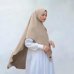 KHIMAR CRINKLE/HIJAB SYARI 1 LAPIS/JILBAB LV CRINKLE AIR FLOW Muslim