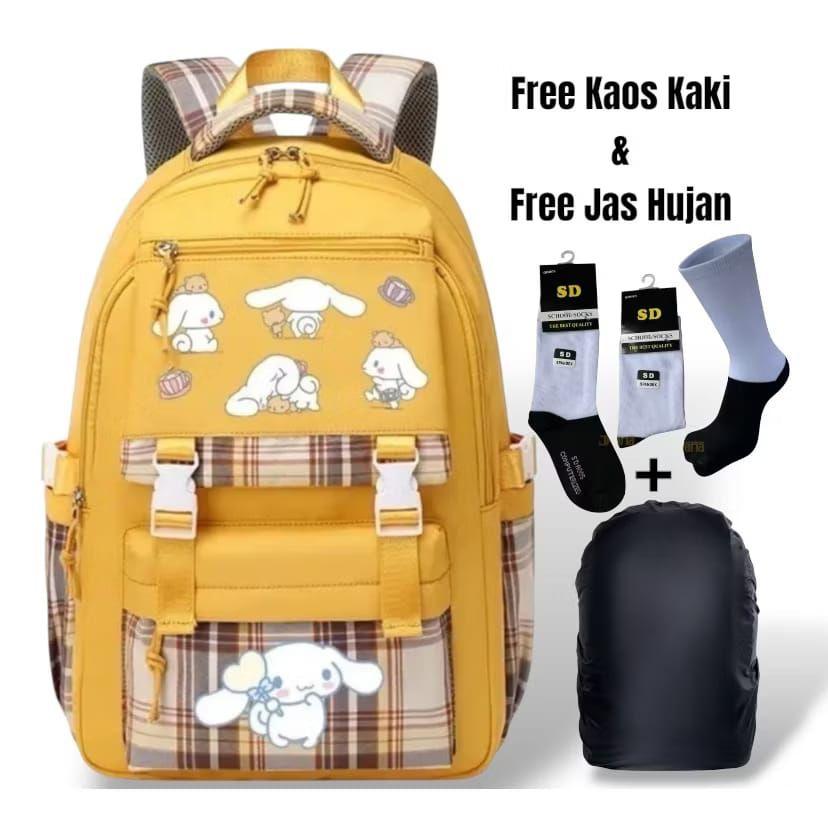 TAS SEKOLAH ANAK TAS RANSEL ANAK PEREMPUAN SD SMP SMA MOTIF KARAKTER KARTUN CINNAMOROLL FASHION ANAK