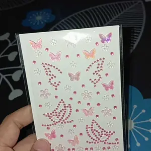 New 5D Kupu-kupu halus kristal berlian wajah dekorasi anak dan dewasa tahan air bermutu tinggi warna-warni super halus kristal