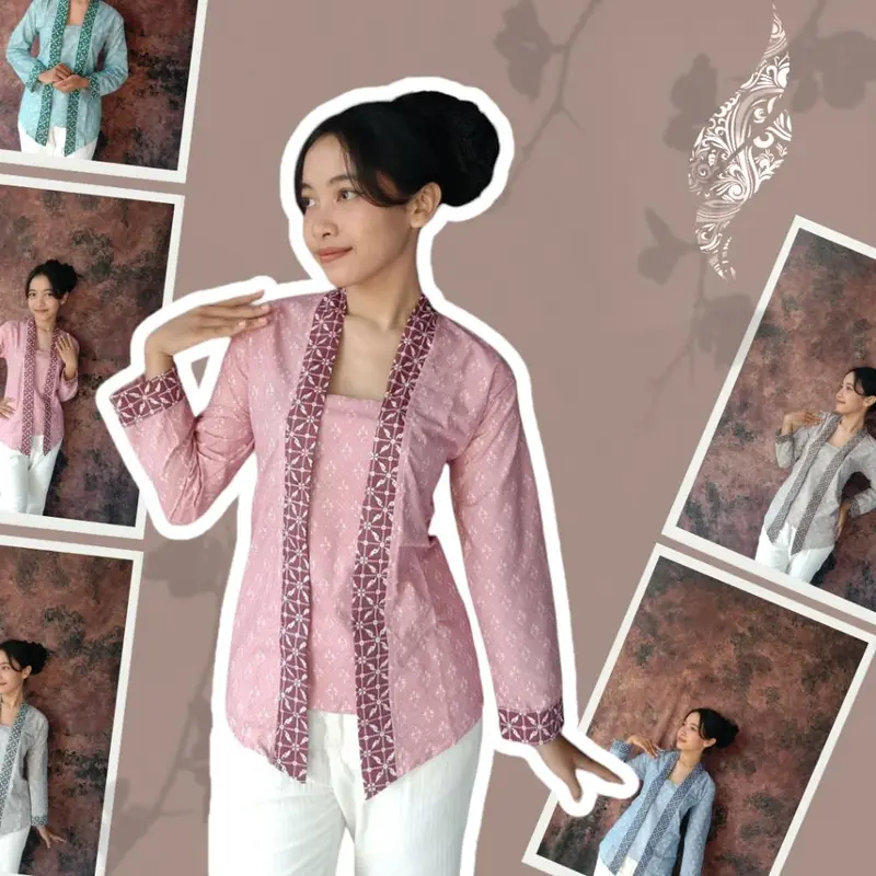 Xaviera XXL Kebaya Baju Batik Wanita Jawa Lurik Istimewa Modern 2024  Dress Panjang Jumbo  Formal Casual Jumbo Big Size 3
