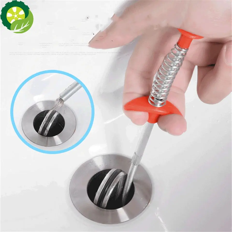61.5cm Flexible Sink Claw Pick Up Kitchen Cleaning Tools Pipeline Dredge Sink Hair Brush Cleaner Bend Sink Tool With Spring Grip