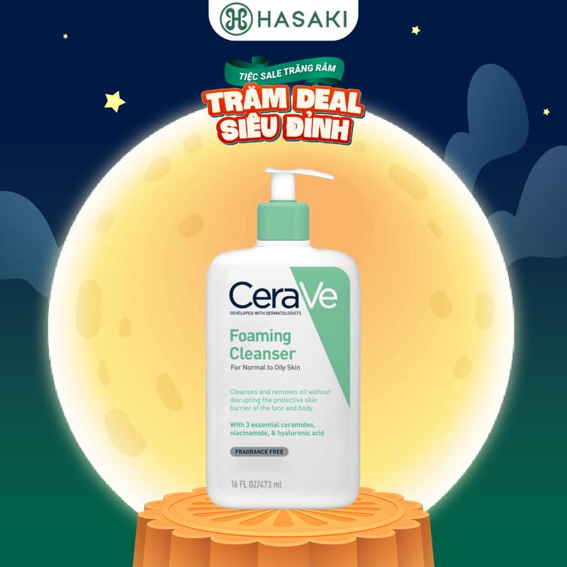 Sữa Rửa Mặt CeraVe Sạch Sâu Cho Da Thường Đến Da Dầu 473ml | HASAKI BEAUTY