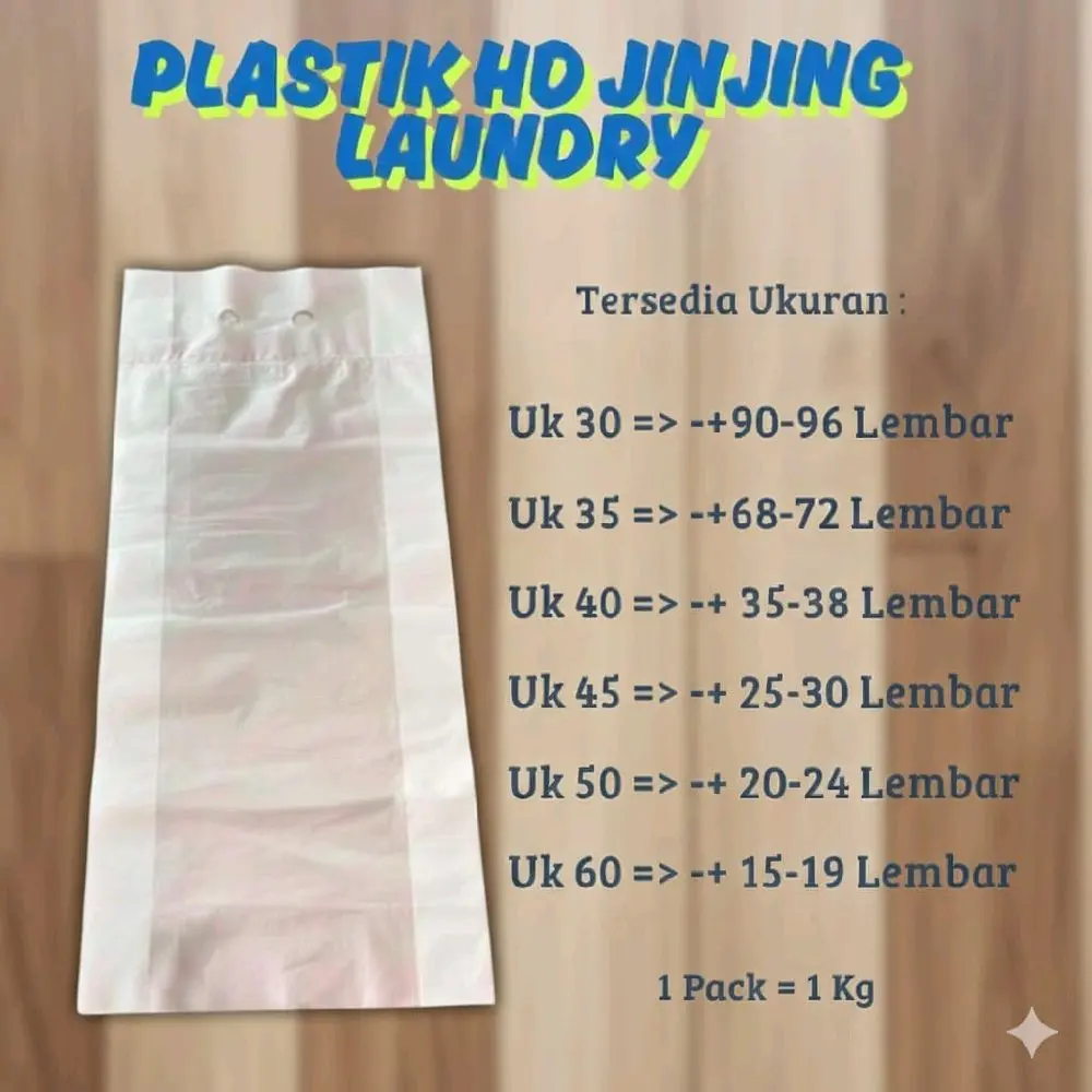 Variasi Plastik Jinjing 3 Jari Laundry/Plastik HD Laundry Berat 1 kg
