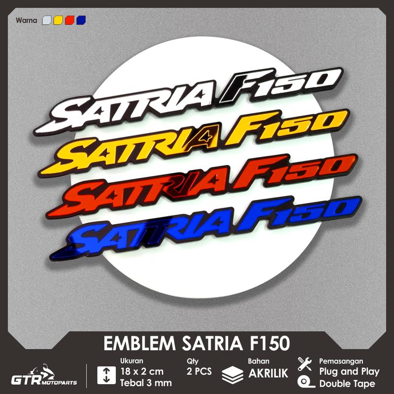 [COD] GTR Emblem Satria F150 2 PCS Logo Timbul 3D Emblem Suzuki - Shop ...