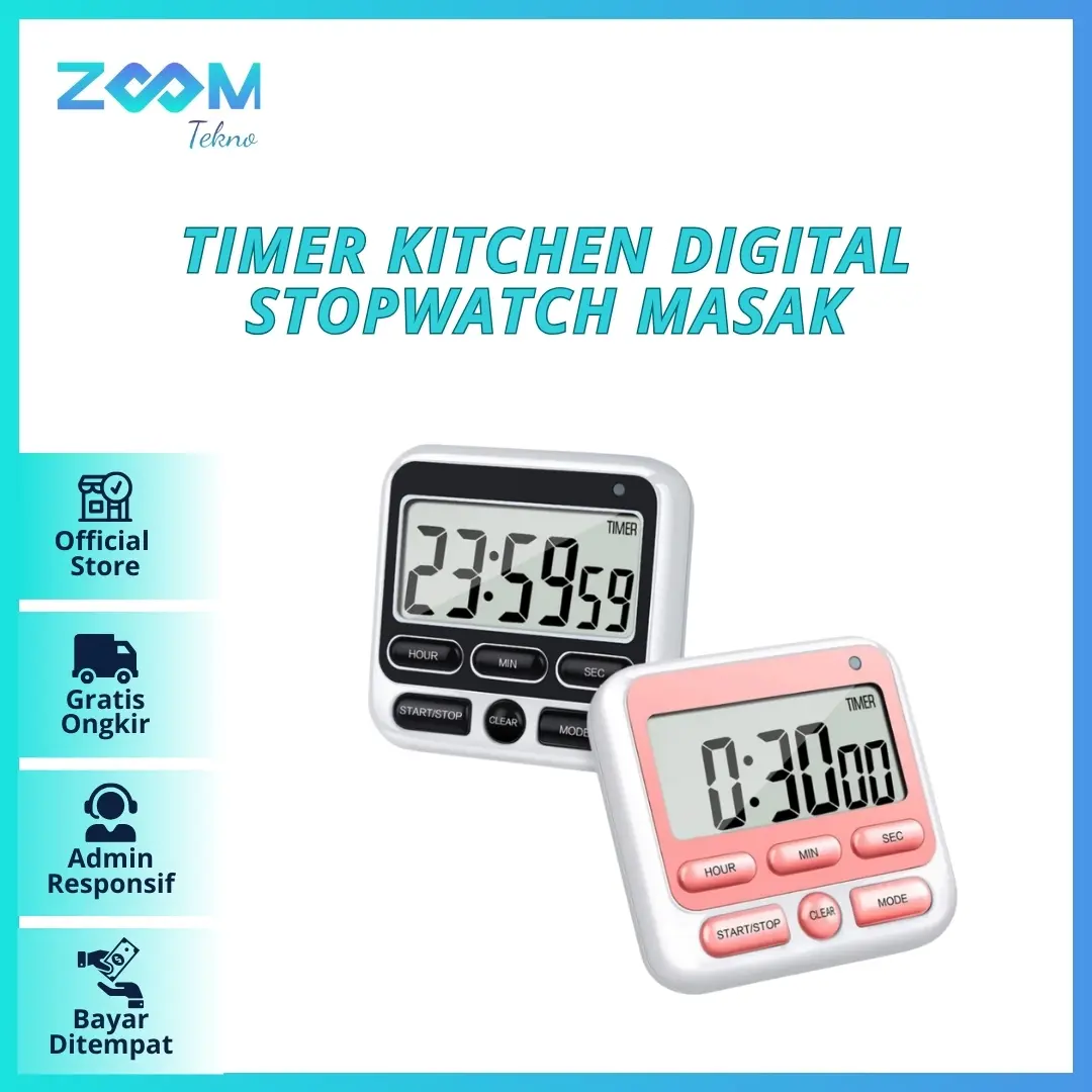 Digital Kitchen Timer Stopwatch Masak - Cooking Alarm Kopi Kue Buah Kitchenware